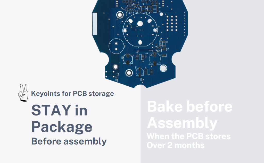 Bake PCB before assembly if it stores over 2 months, suggested by ExPlus